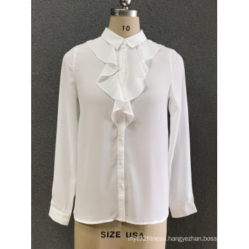 women's white chiffon shirt